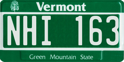 VT license plate NHI163