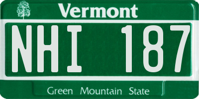 VT license plate NHI187