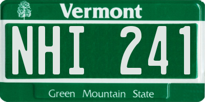 VT license plate NHI241
