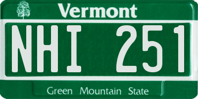 VT license plate NHI251