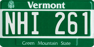 VT license plate NHI261