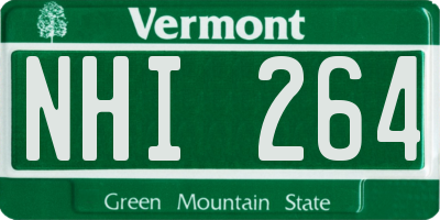 VT license plate NHI264