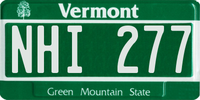 VT license plate NHI277