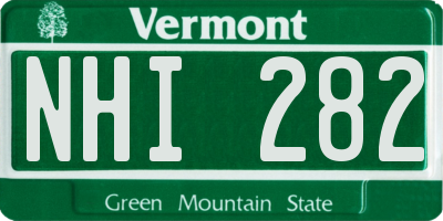 VT license plate NHI282