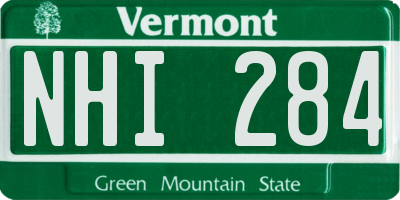 VT license plate NHI284