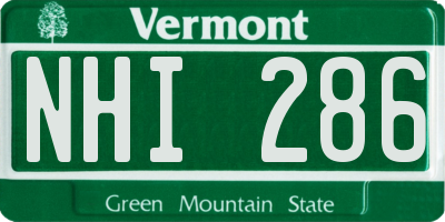 VT license plate NHI286