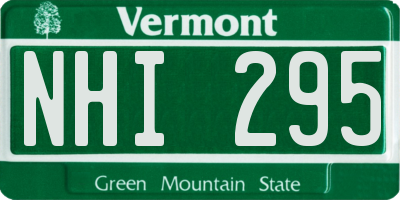 VT license plate NHI295