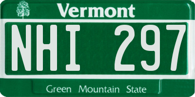 VT license plate NHI297