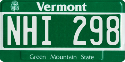 VT license plate NHI298