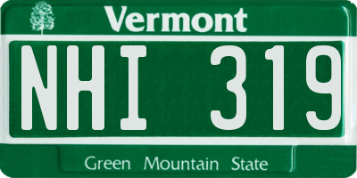 VT license plate NHI319
