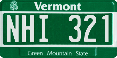 VT license plate NHI321