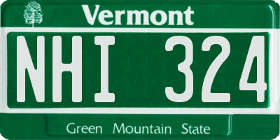 VT license plate NHI324