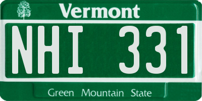 VT license plate NHI331