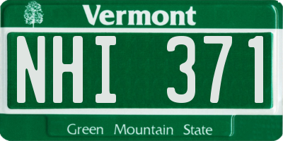 VT license plate NHI371