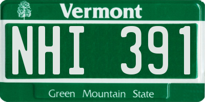 VT license plate NHI391