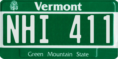 VT license plate NHI411