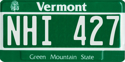 VT license plate NHI427