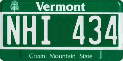 VT license plate NHI434