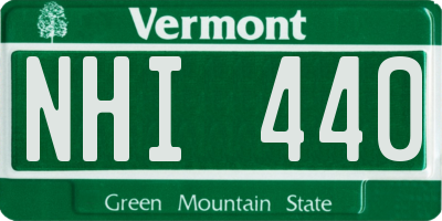 VT license plate NHI440