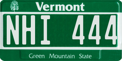 VT license plate NHI444
