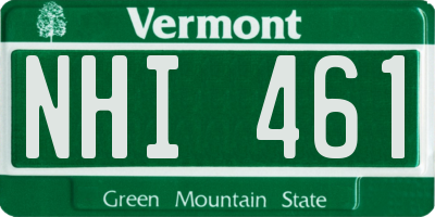VT license plate NHI461