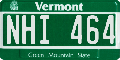 VT license plate NHI464