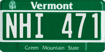 VT license plate NHI471