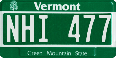 VT license plate NHI477