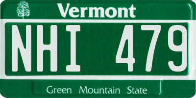 VT license plate NHI479
