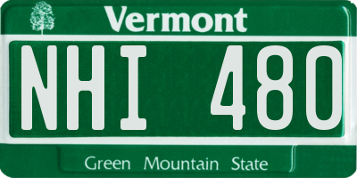 VT license plate NHI480