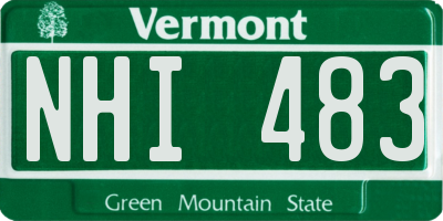 VT license plate NHI483