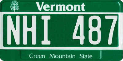 VT license plate NHI487