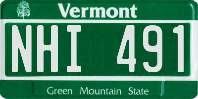 VT license plate NHI491