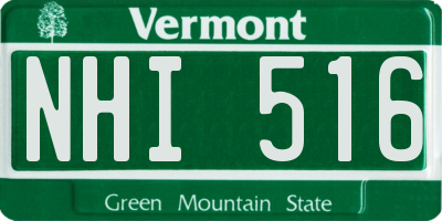 VT license plate NHI516