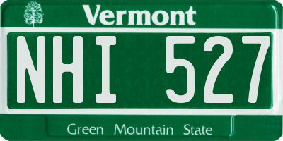 VT license plate NHI527