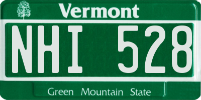 VT license plate NHI528