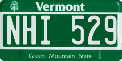 VT license plate NHI529