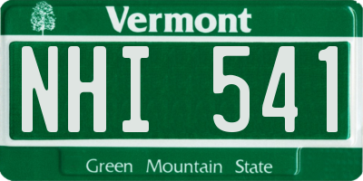 VT license plate NHI541