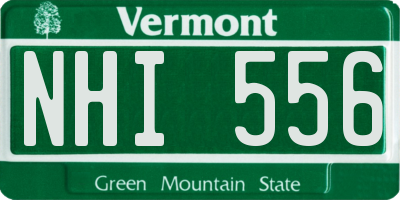 VT license plate NHI556