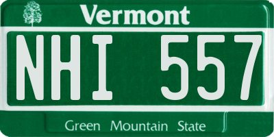 VT license plate NHI557