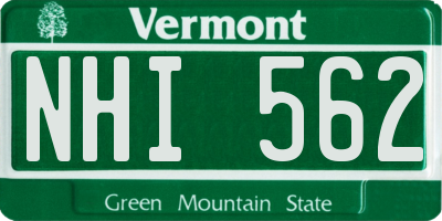 VT license plate NHI562
