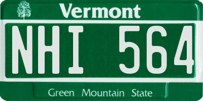 VT license plate NHI564