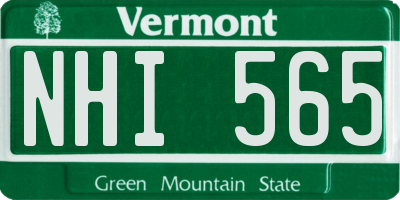 VT license plate NHI565