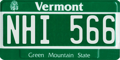 VT license plate NHI566