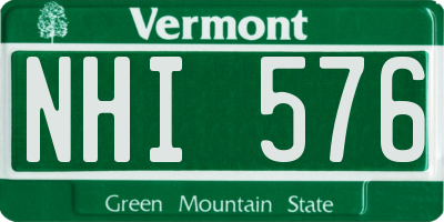 VT license plate NHI576