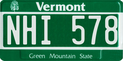 VT license plate NHI578