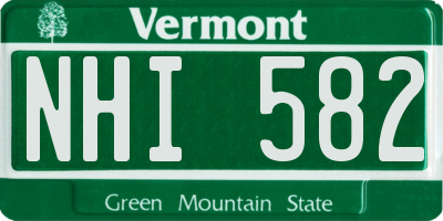 VT license plate NHI582