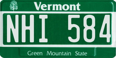 VT license plate NHI584