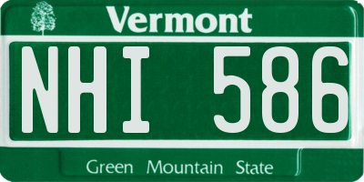 VT license plate NHI586