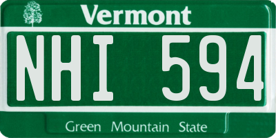 VT license plate NHI594